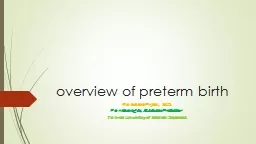 overview of preterm birth