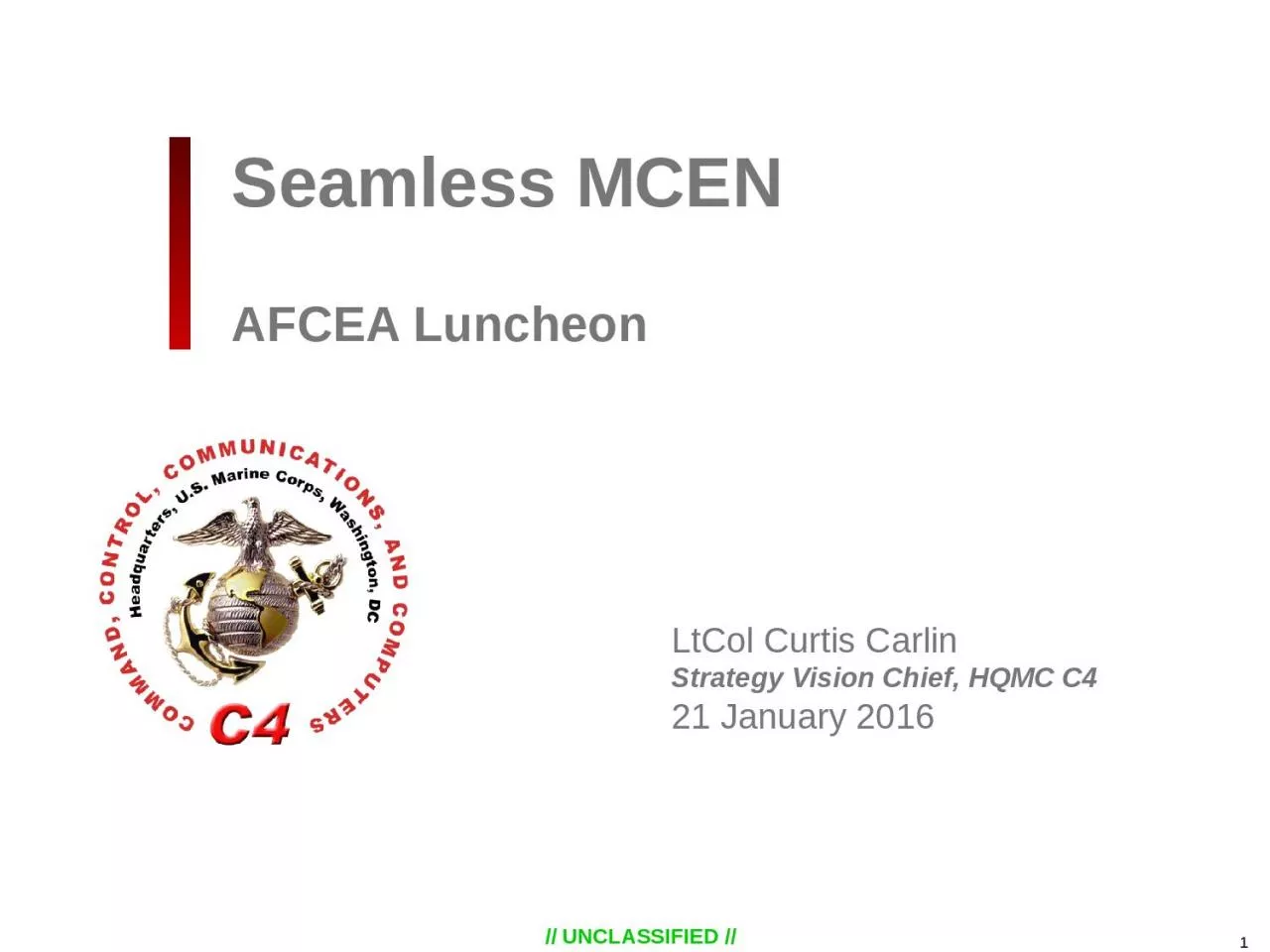 PPT-Seamless MCEN AFCEA Luncheon