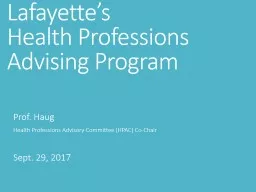 Lafayette’s  Health Professions