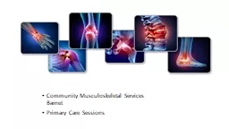 Community Musculoskeletal Services Barnet