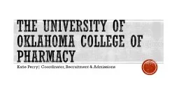 The University of Oklahoma College of Pharmacy