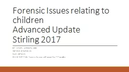Forensic Issues relating to children