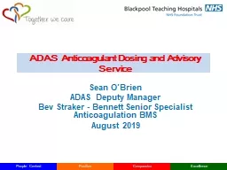 ADAS  Anticoagulant Dosing and Advisory Service