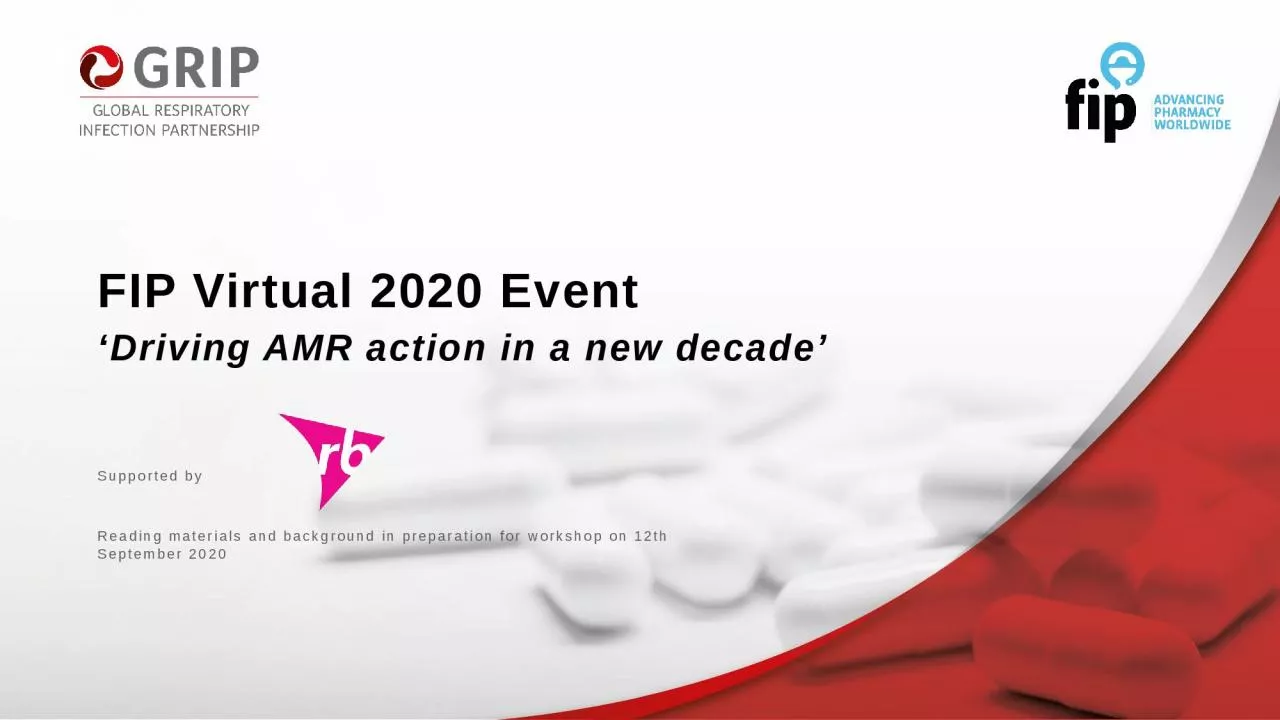 FIP Virtual 2020 Event ‘Driving AMR action in a new decade’