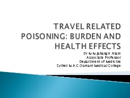 TRAVEL RELATED POISONING: BURDEN AND HEALTH EFFECTS
