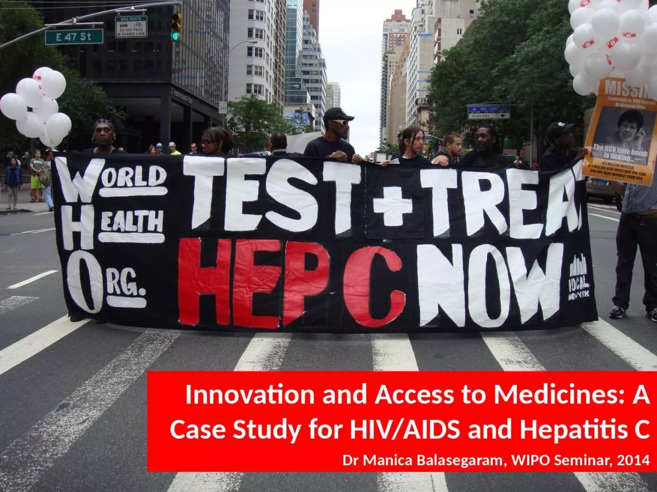 Innovation and Access to Medicines: A Case Study for HIV/AIDS and Hepatitis
