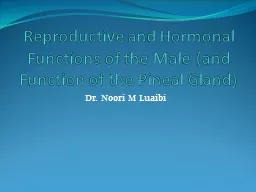Reproductive and Hormonal Functions of the Male (and Function of the Pineal Gland