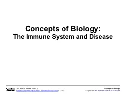 Concepts of Biology: The Immune System and Disease