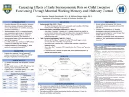 Cascading Effects of Early Socioeconomic Risk on Child Executive