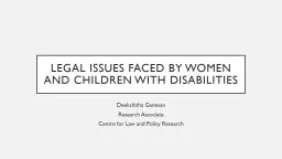LEGAL ISSUES FACED BY WOMEN AND CHILDREN WITH DISABILITIES