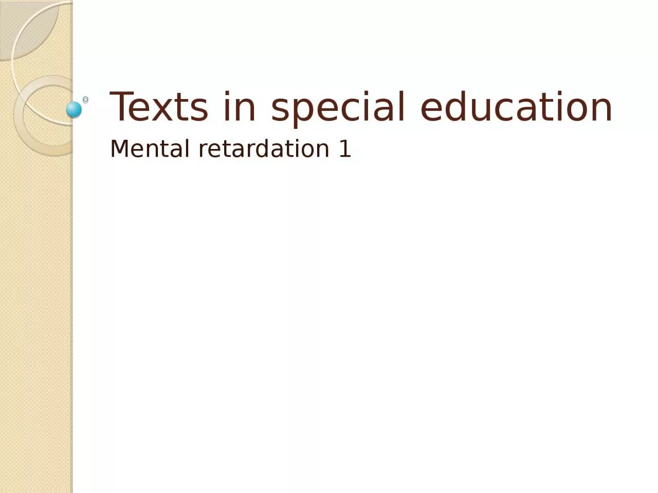 Texts in special education