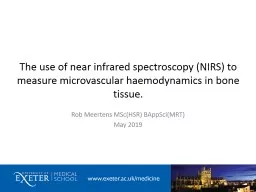 The use of near infrared spectroscopy