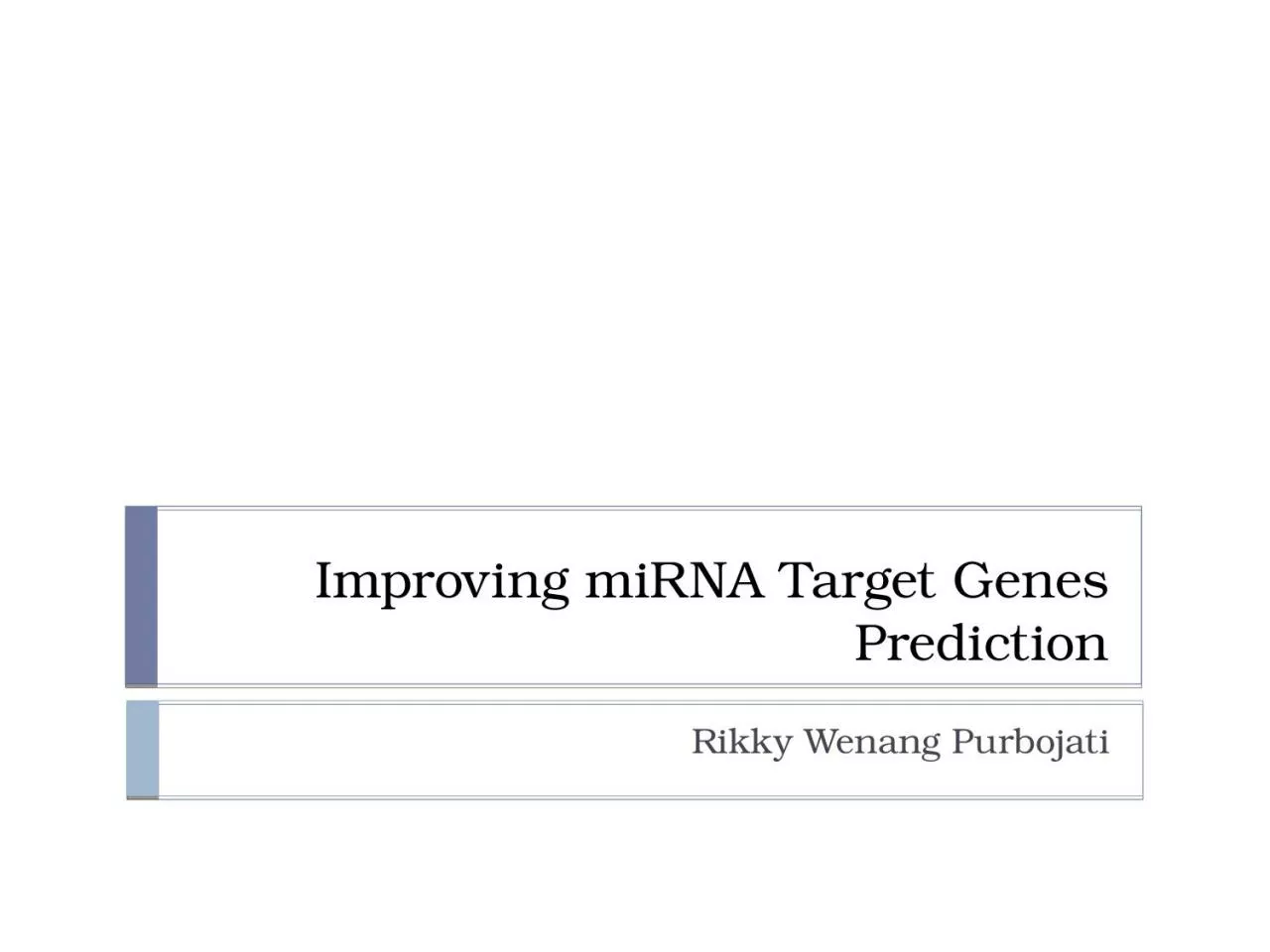 Improving miRNA Target Genes Prediction
