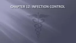 Chapter 12: Infection Control