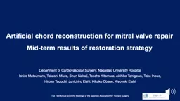Artificial chord reconstruction for mitral valve repair