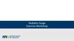 Pediatric Surge Exercise Workshop