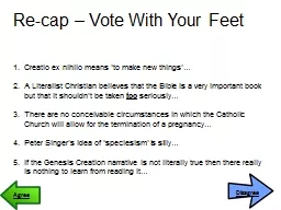 Re-cap –  Vote With Your Feet