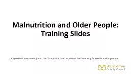 Malnutrition and Older People: