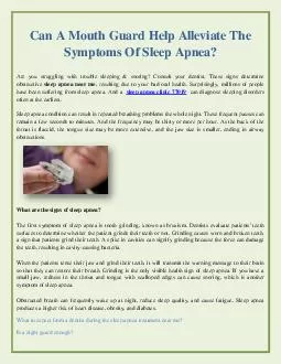 Can A Mouth Guard Help Alleviate The Symptoms Of Sleep Apnea?
