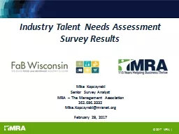 Industry Talent Needs Assessment