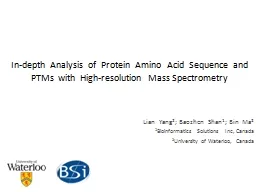 In-depth  Analysis  of  Protein  Amino  Acid  Sequence  and  PTMs  with  High-resolution