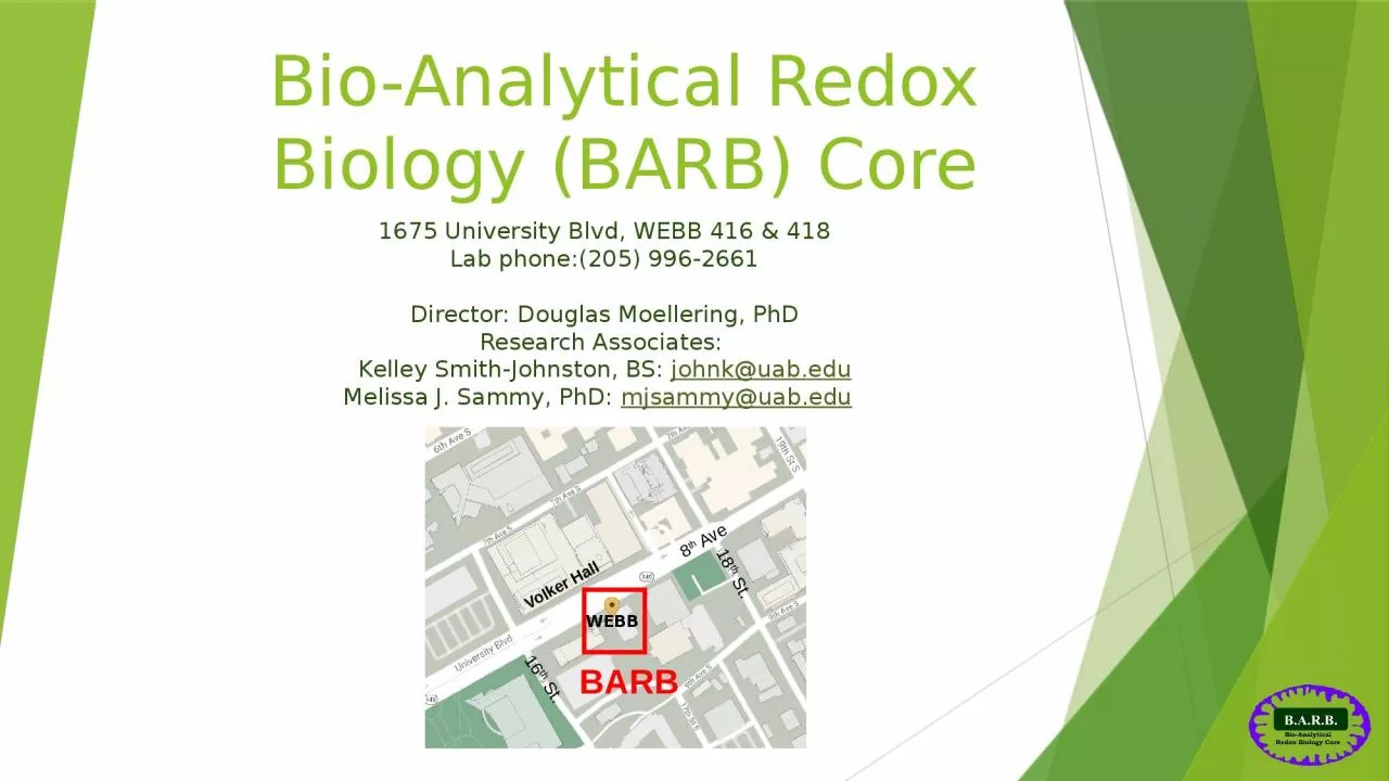 Bio-Analytical Redox Biology (BARB) Core