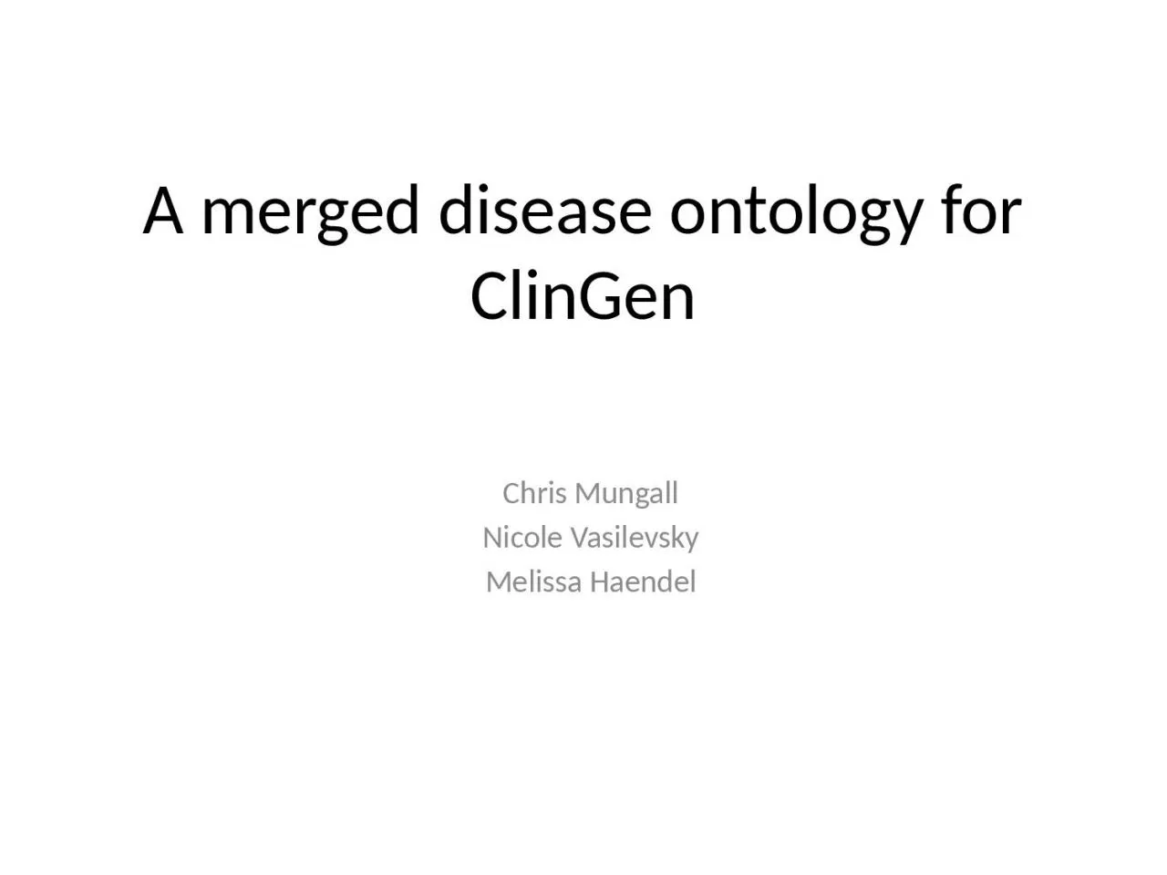 PPT-A merged disease ontology for