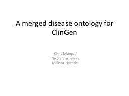 A merged disease ontology for