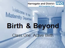Birth & Beyond Class One: Active Birth