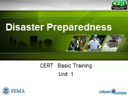 Disaster Preparedness CERT Basic Training