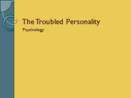 The Troubled Personality