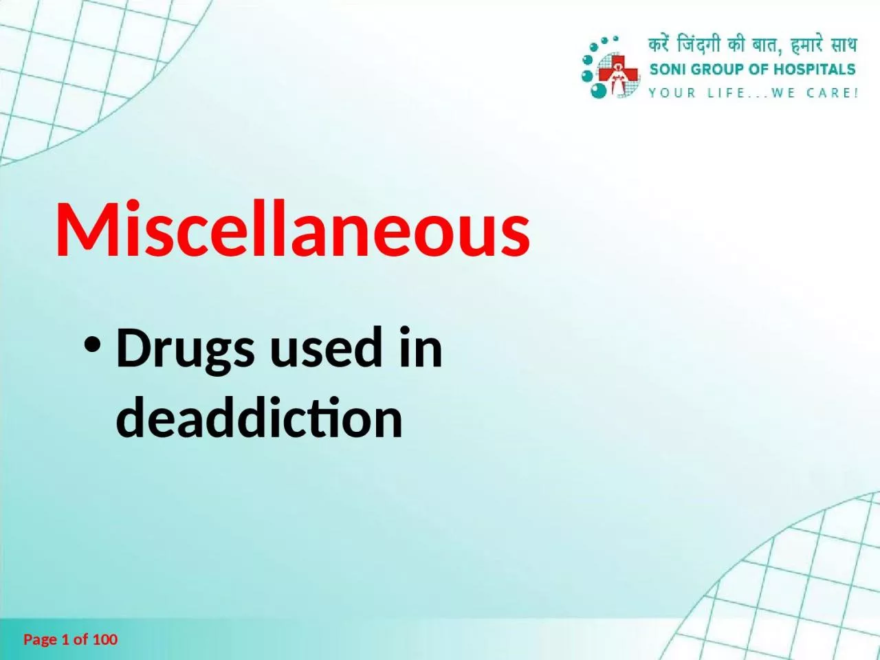 PPT-Miscellaneous Drugs used in deaddiction