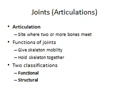 Joints ( Articulations