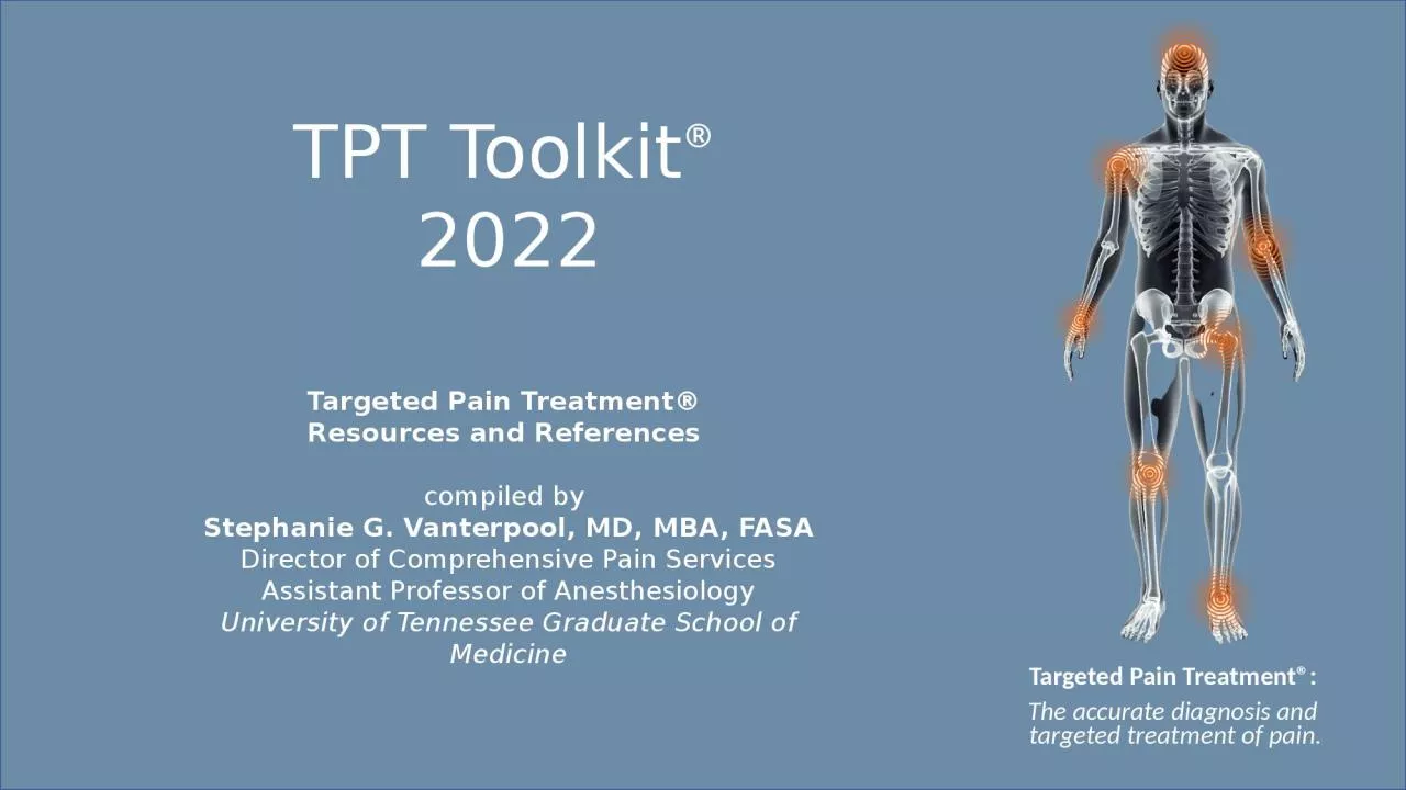 TPT Toolkit ® 2022 Targeted Pain Treatment®