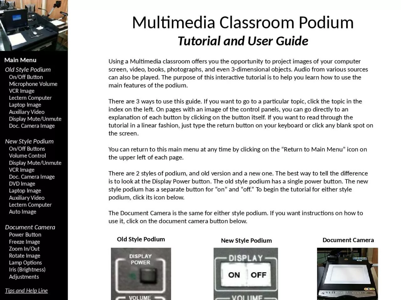 Multimedia Classroom Podium