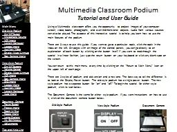 Multimedia Classroom Podium