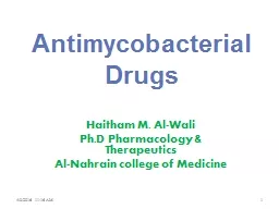 Antimycobacterial  Drugs