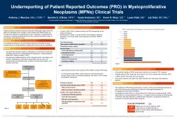 Underreporting  of Patient Reported Outcomes (PRO) in Myeloproliferative Neoplasms (