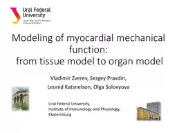 Modeling of  myocardial