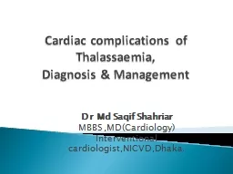 Cardiac complications of