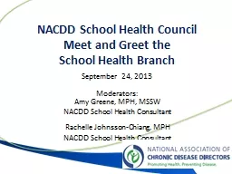 NACDD School Health Council