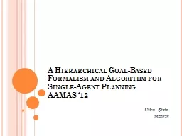 A  Hierarchical   Goal-Based