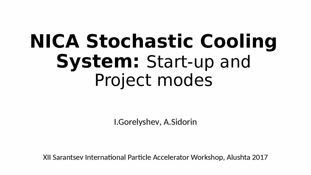 NICA Stochastic Cooling System: