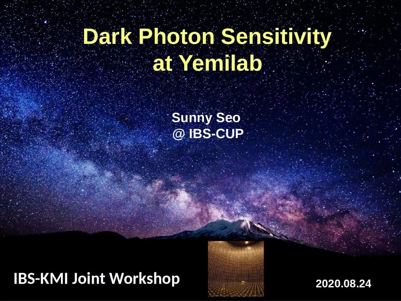Sunny Seo, IBS IBS-KMI Workshop 2020.08.24
