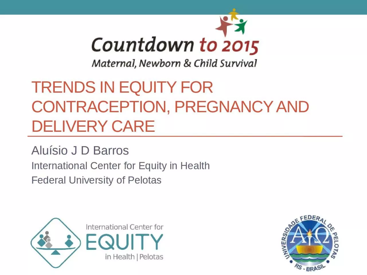 Trends in equity for contraception, pregnancy and delivery care