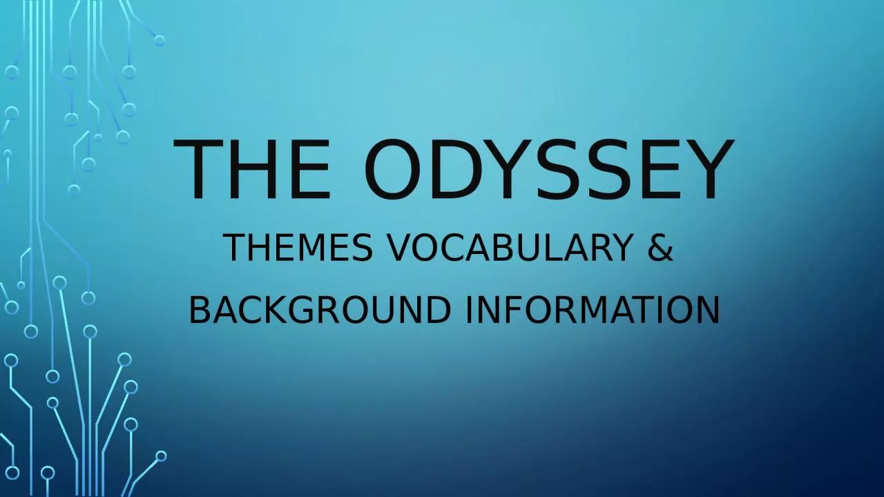The Odyssey Themes Vocabulary &