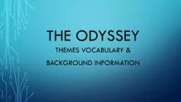 The Odyssey Themes Vocabulary &