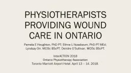 Physiotherapists providing wound care in Ontario