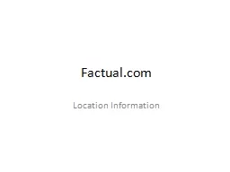 Factual.com Location Information