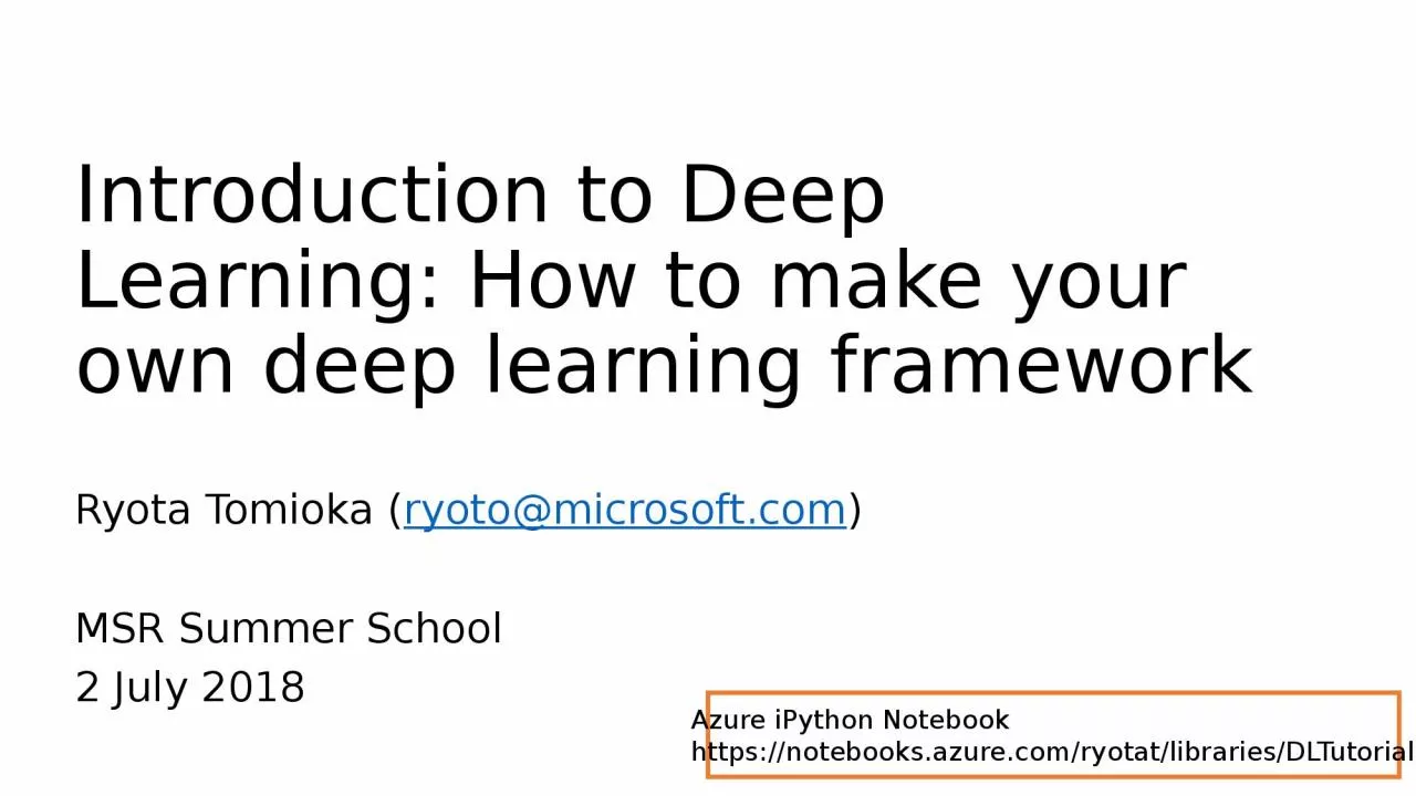 Introduction to Deep Learning: How to make your own deep learning framework